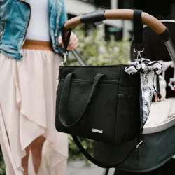 TORBA DLA MAMY SPACEROWA ORGANIZER DO WÓZKA Czarna CARMEN Babyono 1571/01