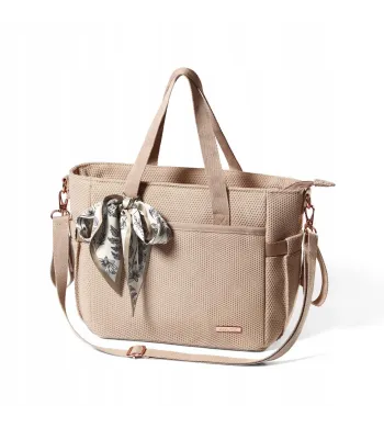 TORBA DLA MAMY SPACEROWA ORGANIZER DO WÓZKA beżowa CARMEN Babyono 1571/02