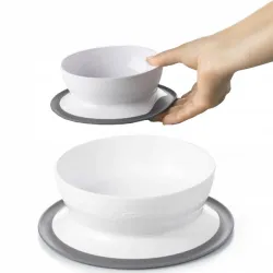 OXO Miseczka z silikonową przyssawką Grey