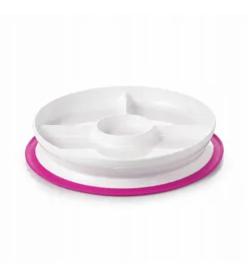 OXO Talerzyk dzielony z silikonową przyssawką Pink