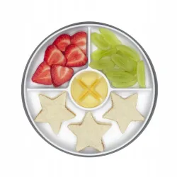 OXO Talerzyk dzielony z silikonową przyssawką Grey