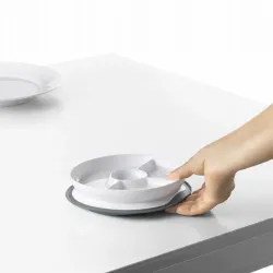 OXO Talerzyk dzielony z silikonową przyssawką Grey