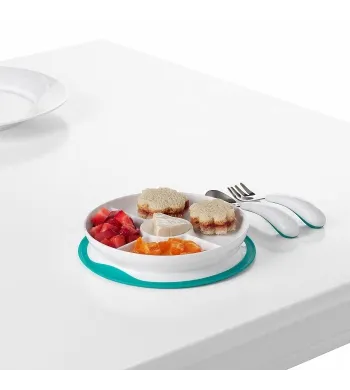 OXO Talerzyk dzielony z silikonową przyssawką Teal