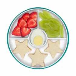 OXO Talerzyk dzielony z silikonową przyssawką Teal OXO Talerzyk dzielony z silikonową przyssawką Teal