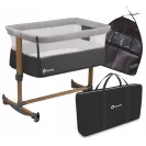 Łóżeczko dostawne LIONELO Leonie Grey Stone z materacem i torbą