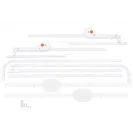 Barierka BRAMKA ZABEZPIECZAJĄCA do łóżka WYSOKA 150x66cm BEŻ Lionelo Grey Melange