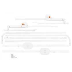 Barierka BRAMKA ZABEZPIECZAJĄCA do łóżka WYSOKA 150x66cm BEŻ Lionelo Grey Melange