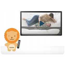 Barierka BRAMKA ZABEZPIECZAJĄCA do łóżka WYSOKA 150x66cm BEŻ Lionelo Grey Melange