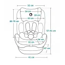 Lionelo Neal i-Size fotelik samochodowy 15-36 kg Grey Stone