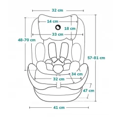 Lionelo Neal i-Size fotelik samochodowy 15-36 kg Grey Stone