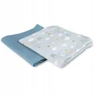 Canpol babies pieluszki muślinowe 2 szt. 70x70 cm BONJOUR PARIS, niebieskie 26/901 blu