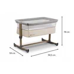 Łóżeczko dostawne Lionelo Leonie Beige Sand 3w1 Łóżeczko dostawne Lionelo Leonie Beige Sand 3w1