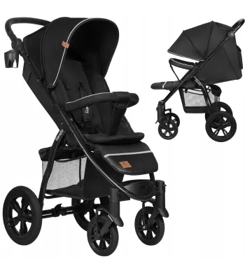Lionelo Annet Tour wózek spacerowy Black Carbon