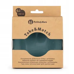 Petite&Mars miseczka silikonowa dwukolorowa Green Petite&Mars miseczka silikonowa dwukolorowa Green