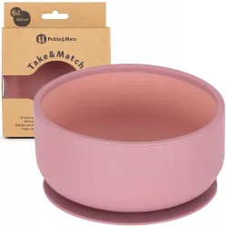 Petite&Mars miseczka silikonowa dwukolorowa Rose Petite&Mars miseczka silikonowa dwukolorowa Rose