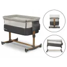 Łóżeczko dostawne LIONELO Leonie Grey Stone z materacem i torbą