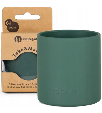 PETITE&MARS Kubek silikonowy Take&Match 200ml Misty Green