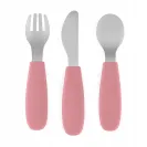 PETITE&MARS Sztućce dla dzieci ze stali nierdzewnej Dusty Rose