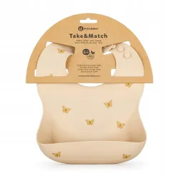 PETITE&MARS śliniak silikonowy Sand PETITE&MARS śliniak silikonowy Sand