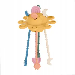 PETITE&MARS Silikonowa zabawka sensoryczna Crazy planet Intense Ochre