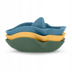 Petite&Mars Sharks - silikonowe zabawki do kąpieli 3szt Petite&Mars Sharks - silikonowe zabawki do kąpieli 3szt