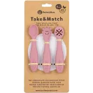 PETITE&MARS Zestaw silikonowych łyżeczek 3 szt Dusty Rose