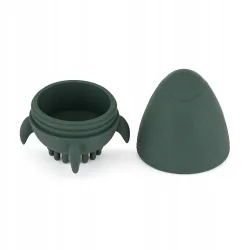 PETITE&MARS Silikonowa zabawka kąpielowa ze szczotką Rocket Misty Green
