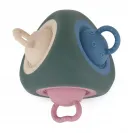 PETITE&MARS Silikonowa zabawka sensoryczna Pop-up Triangle Misty Green