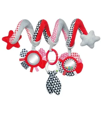 CANPOL Zawieszka SPIRALA Zigzag czerwono-szara 68/063