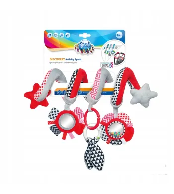 CANPOL Zawieszka SPIRALA Zigzag czerwono-szara 68/063