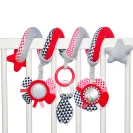 CANPOL Zawieszka SPIRALA Zigzag czerwono-szara 68/063