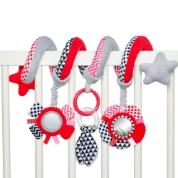 CANPOL Zawieszka SPIRALA Zigzag czerwono-szara 68/063