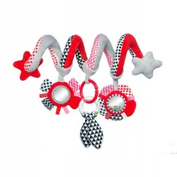 CANPOL Zawieszka SPIRALA Zigzag czerwono-szara 68/063