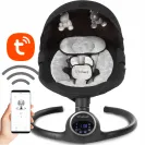 Bujaczek  leżaczek elektryczny 2w1 REVE pilot aplikacja black/silver