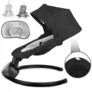 Bujaczek  leżaczek elektryczny 2w1 REVE pilot aplikacja black/silver