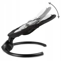 Bujaczek  leżaczek elektryczny 2w1 REVE pilot aplikacja black/silver Bujaczek  leżaczek elektryczny 2w1 REVE pilot aplikacja black/silver