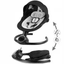 Bujaczek  leżaczek elektryczny 2w1 REVE pilot aplikacja black/silver