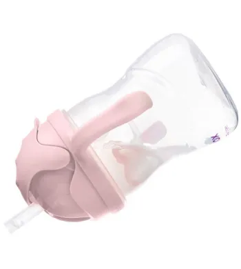 B.BOX BIDON KUBEK Z OBCIĄŻONĄ SŁOMKĄ RURKĄ DLA DZIECI 240ml blush