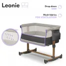 Łóżeczko dostawne LIONELO Leonie Grey Stone z materacem i torbą