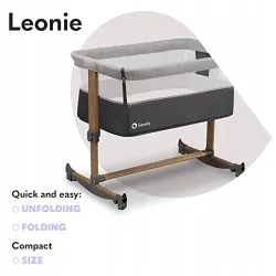 Łóżeczko dostawne LIONELO Leonie Grey Stone z materacem i torbą Łóżeczko dostawne LIONELO Leonie Grey Stone z materacem i torbą