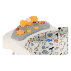 Chodzik Baby Mix z kierownicą i silikonowymi kółkami cappuccino