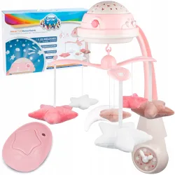 Canpol ELEKTRYCZNA KARUZELA Z PROJEKTOREM Gwiazdki +PILOT 75/100 pink