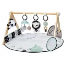 Gimnastyka/mata edukacyjna z drewnianym stojakiem - Décor czarno-biała