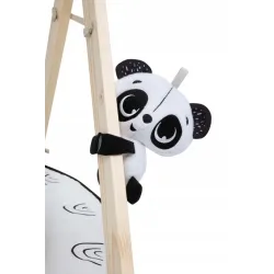 Gimnastyka/mata edukacyjna z drewnianym stojakiem - Décor czarno-biała