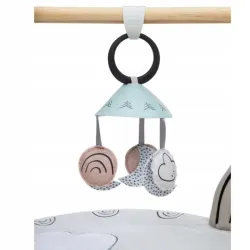 Gimnastyka/mata edukacyjna z drewnianym stojakiem - Décor czarno-biała