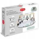 Gimnastyka/mata edukacyjna z drewnianym stojakiem - Décor czarno-biała