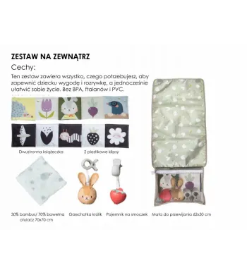 Taf Toys Zestaw na zewnątrz Mata do przewijania + zabawki URBAN GARDEN