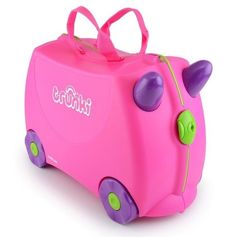 Trunki walizka dziecięca jeździk na kółkach TRIXI RÓŻOWA