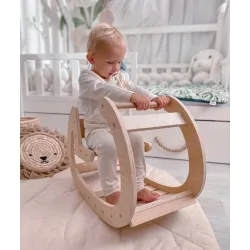 Mamabrum Mały drewniany bujak Montessori plac zabaw naturalny GYT2153