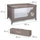 Łóżeczko turystyczne kojec składane+ torba+ materacyk Kidwell Blissy Beige